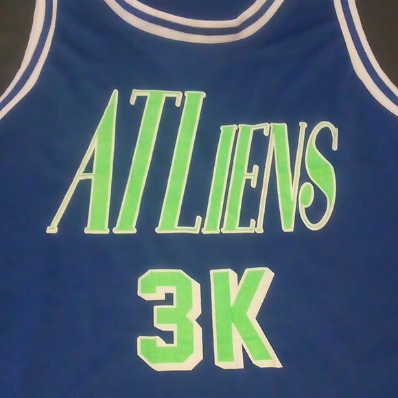 OTIS Gear Andre 3000 Blue/ Slime Green Basketball Jersey. Size S, XL, and XXL - Picture 2 of 7